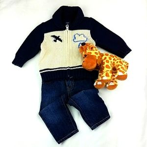 HP!!💕Baby GAP Chunky Sweater and Blue jeans
